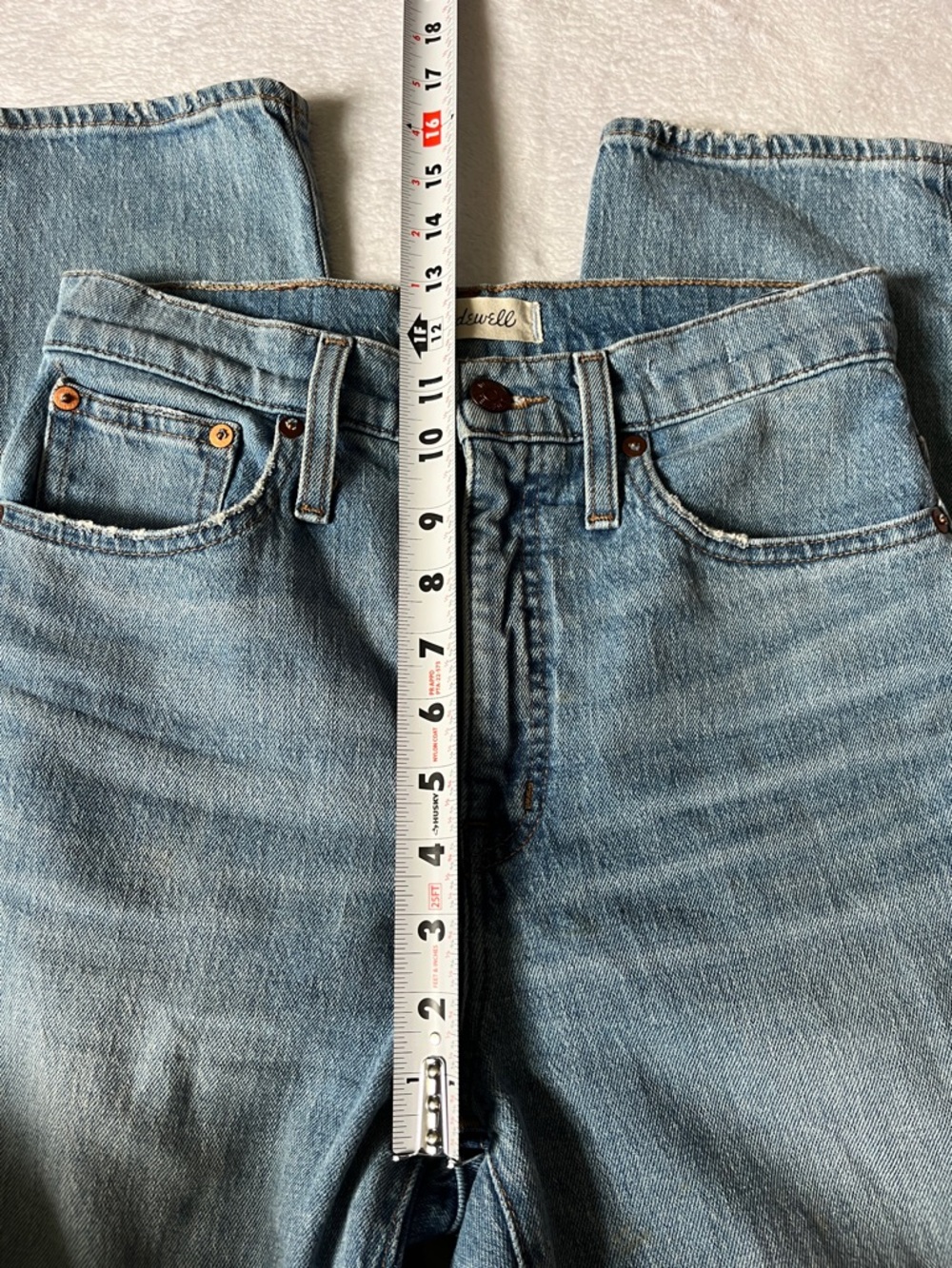 Madewell Light Blue Straight-Leg Jeans - Picture 9 of 12
